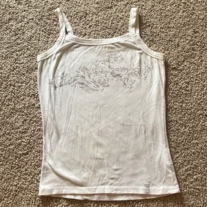Columbia white tank top with cute graphic size women’s medium